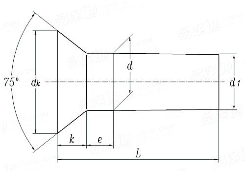 DIN  661 - 2011 沉头铆钉，公称直径1-8mm