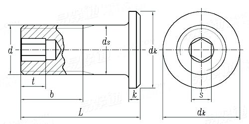 GJB  134.5 - 1986 光杆公差带f9抗剪型平头高锁螺栓