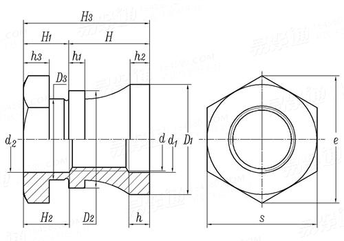GJB  134.1 - 1986 抗剪型高鎖螺母