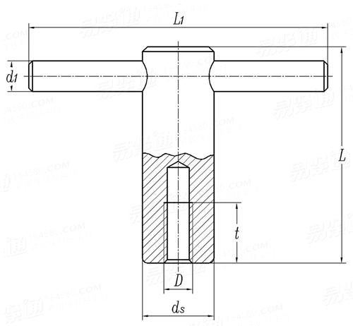 DIN  6305 - 2002 帶固定旋杆的卡式螺母