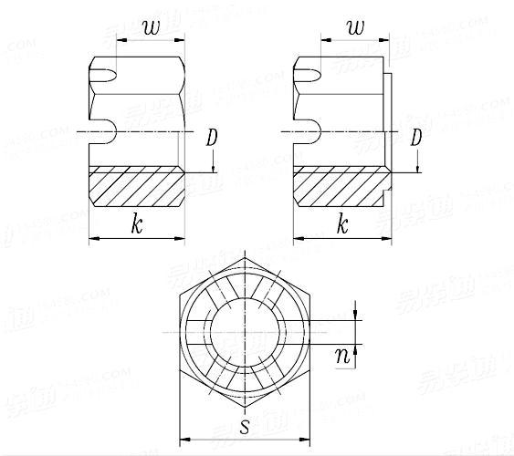 SAE J 482 (-2) - 1998 美制六角开槽厚螺母