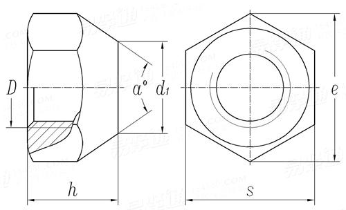 JIS D 2701 - 1993 輪轂螺母-六角鎖緊螺母