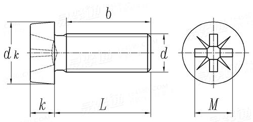 DIN  34813 - 1999 塑料十字槽圆柱头螺钉