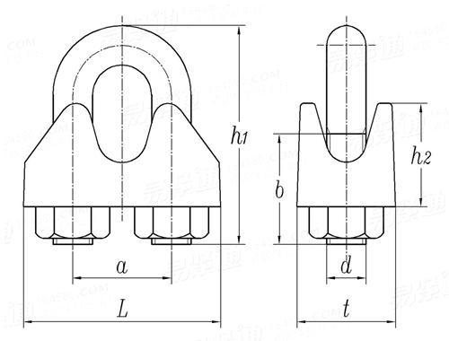 DIN  741 - 1972 電纜端部連接用鋼絲繩夾