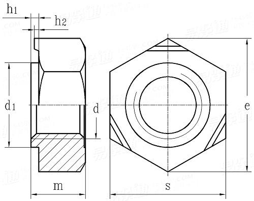 KS B 1058 - 2001 IA型六角焊接螺母