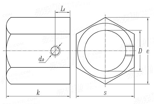 GB /T 16939 - 2016 帶孔大六角螺母（套筒）