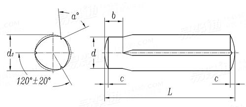 GB /T 13829.1 (A) - 1992 A型-帶導桿及全長平行溝槽的槽銷.