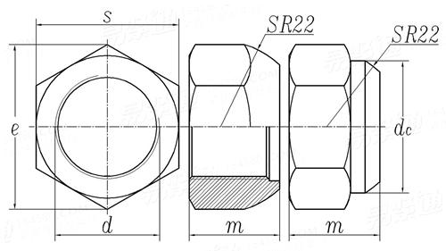 QC /T 356 - 1999 汽車車輪球面六角螺母