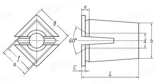 QC /T 890 - 2011 D型通孔式嵌裝塑料螺母