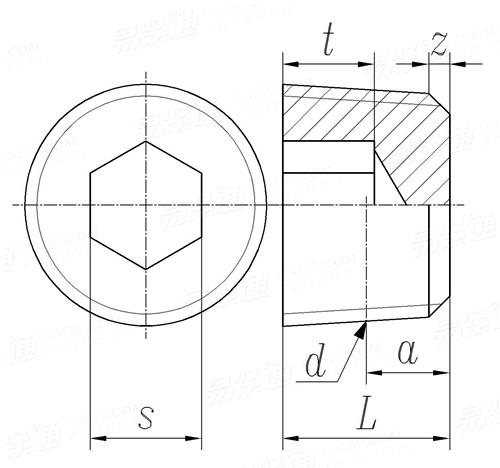 JIS D 2101 (1B1) - 2001 汽車零件 — 1B1型内六角錐形螺塞