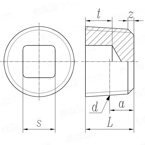 JIS D 2101 (1B2) - 2001 汽車零件 — 1B2型内四角錐形螺塞