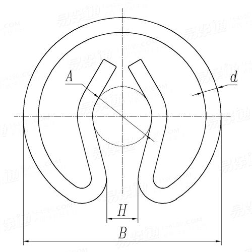 JIS B 1360 (SPB2) - 2006 R型銷, 彈簧銷 - SPB2型