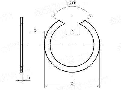 QC /T 344 - 1999 孔用压扁钢丝挡圈