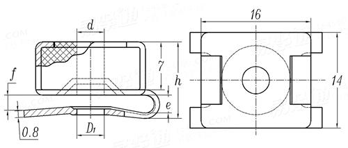 Q  379 E型通孔式嵌装塑料螺母