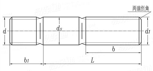 Q  127 雙頭螺柱 bm=1.5d [一端粗牙，一端細牙]