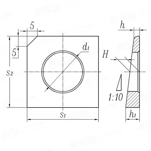 JG /T 5057.35 - 1995 建筑机械与设备 槽钢用高强度方斜垫圈