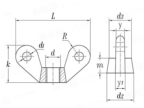 QJ  2390 - 1992 蝶形螺母