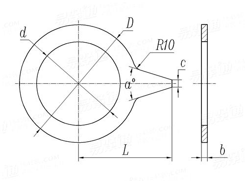  FZ/T 92049 - 1995 法蘭用帶耳墊圈