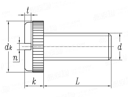 YJT  4011 塑料开槽圆柱头滚花螺钉