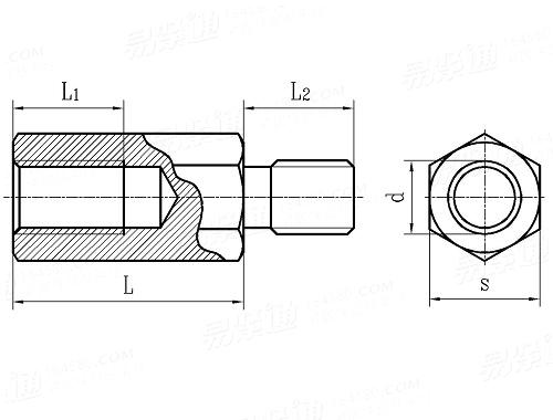 YJT  13008 美制塑料内外螺紋六角隔離柱