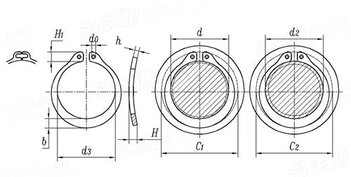 YJT  7023 (N1401/NAW) 鞍形英制轴用挡圈 (N1401/NAW)