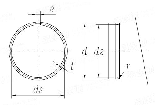 DIN  9925 - 2016 轴用圆形钢丝卡环