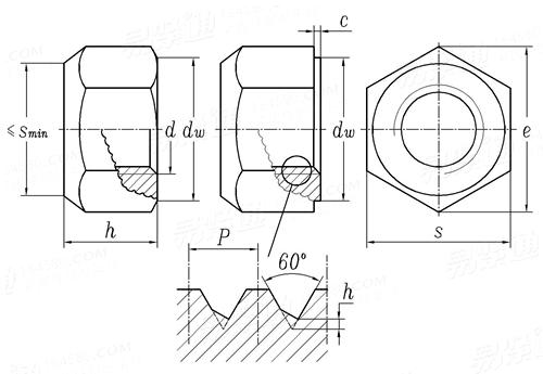 YJT  3021 2型六角自锁防松螺母