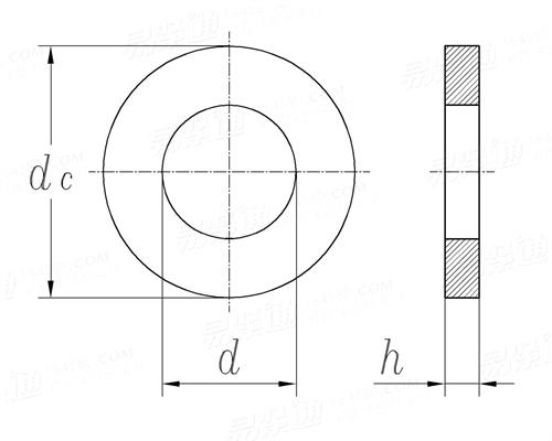 ASME/ANSI B 18.21.1 - 2009 平垫圈 - B型 (ASTM F844)