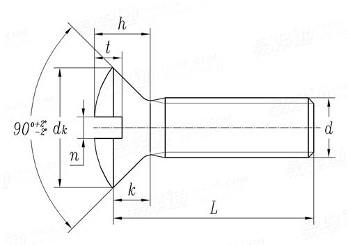 HB 1- 209 - 1995 90°开槽半沉头螺钉