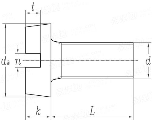 UNI  6107 - 1967 开槽圆柱头螺钉