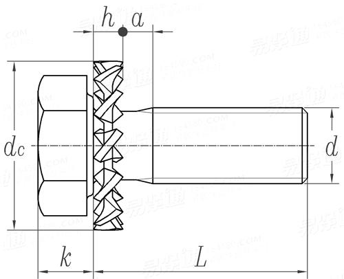 Q  144 六角頭螺栓與外鋸齒鎖緊墊圈組合