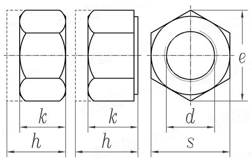BS  4929-1 - 1973 米制六角鎖緊螺母