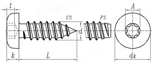 Q  27A 內六角花形盤頭自攻螺釘