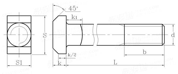 DIN  7992 - 1970 大頭T形頭螺栓