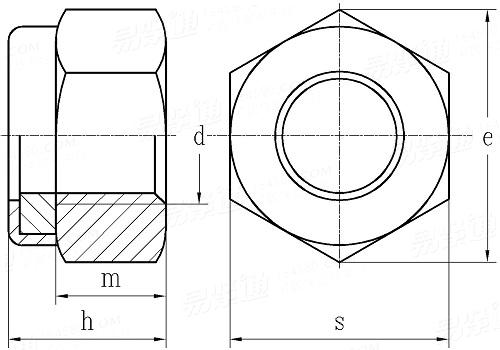 NF E 25-409 - 1997 (R2002) 1型非金屬嵌件六角鎖緊螺母--性能等級5、8和10級