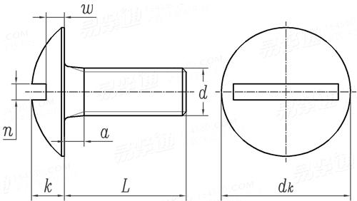 QJ  2387 - 1992 开槽大扁头螺钉