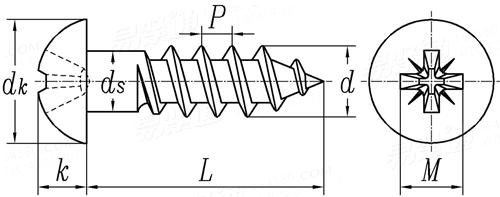 BS  1210 - 1963 米字槽圆头木螺钉  Table 23