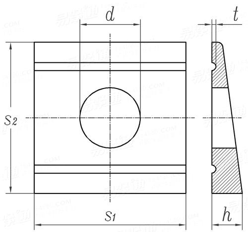 PN  82018 双槽方斜垫圈