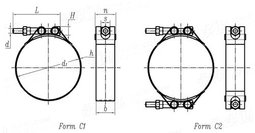 DIN  3017-3 - 2002 喉箍軟管夾件 — 第3部分 螺栓卡箍