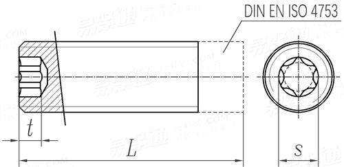 DIN  34827 - 2005 梅花槽紧定螺钉