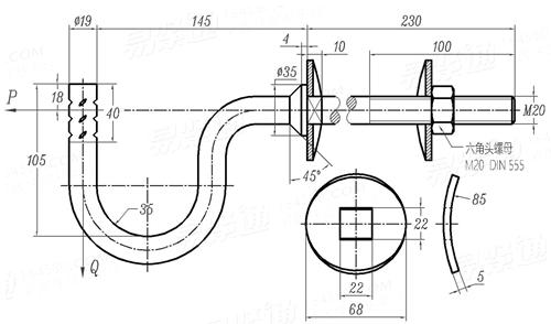 DIN  48051-1 - 1959 SBD 型 鉤型絕緣子支柱