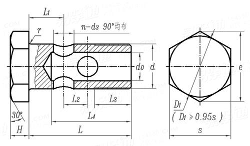 JB  999 - 1977 管接头用铰接螺栓