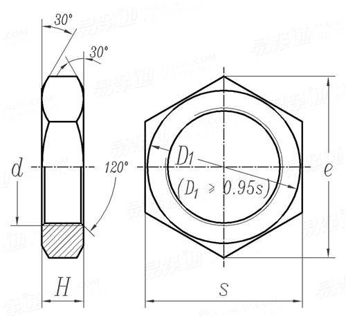 JB  994 - 1977 管接头用小六角扁螺母