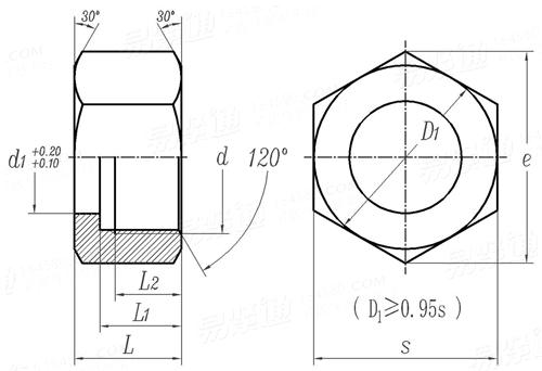 JB  981 - 1977 焊接管接头用螺母