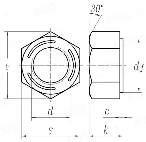 BS  4395-1 - 1969 米制高强度大六角螺母 Table 8