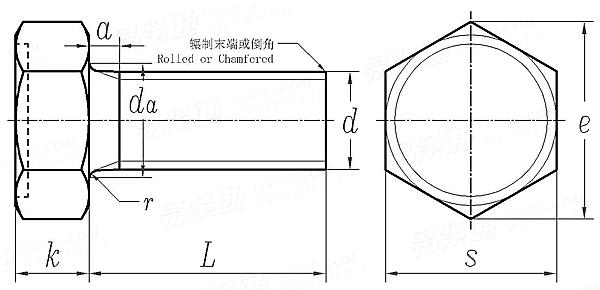 AS /NZS 1427 - 1996 米制凹穴六角頭機械螺釘 [Table 6]