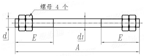 HG /T 21629 (A15) - 1999 双头螺纹吊杆