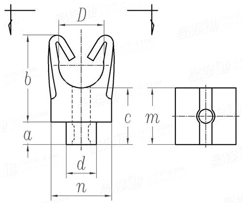 Q  643 中間固定式塑料管線夾（單管）