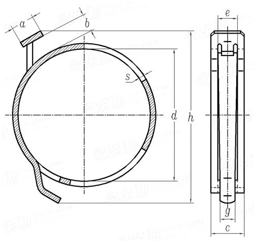 Q  673C 鋼帶式彈性軟管夾箍 - B型