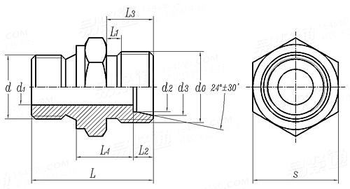 Q  804B 卡套式端直通接頭體